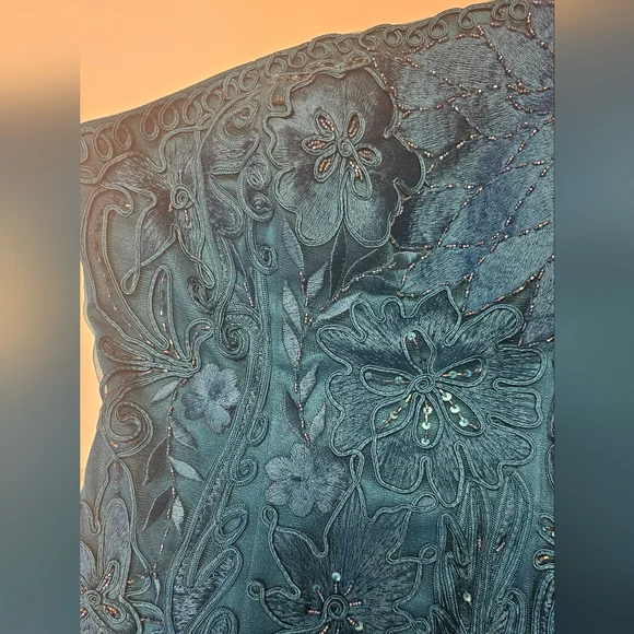 Vintage Sue Wong Beaded Sequin Frey Dress - Picture 4 of 7